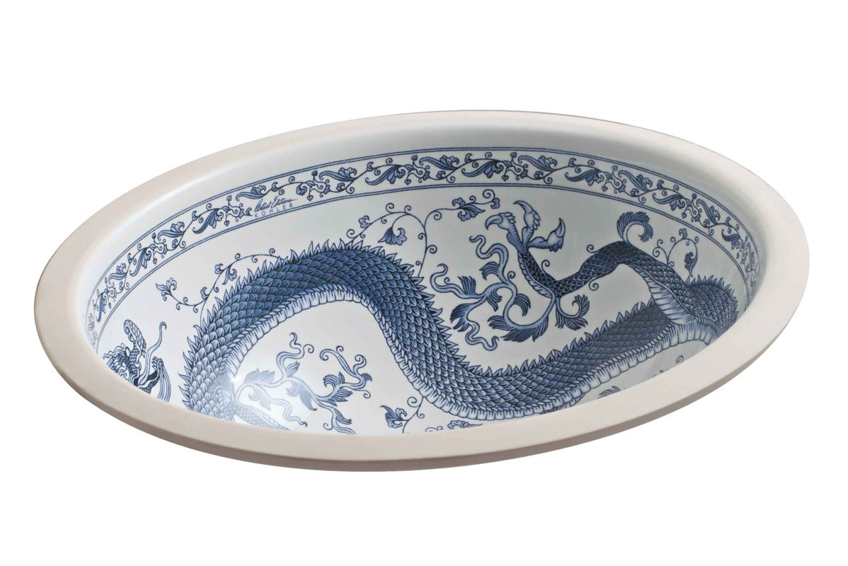 Kohler Imperial Blue Ceramic Oval Undermount Bathroom Sink & Reviews ...